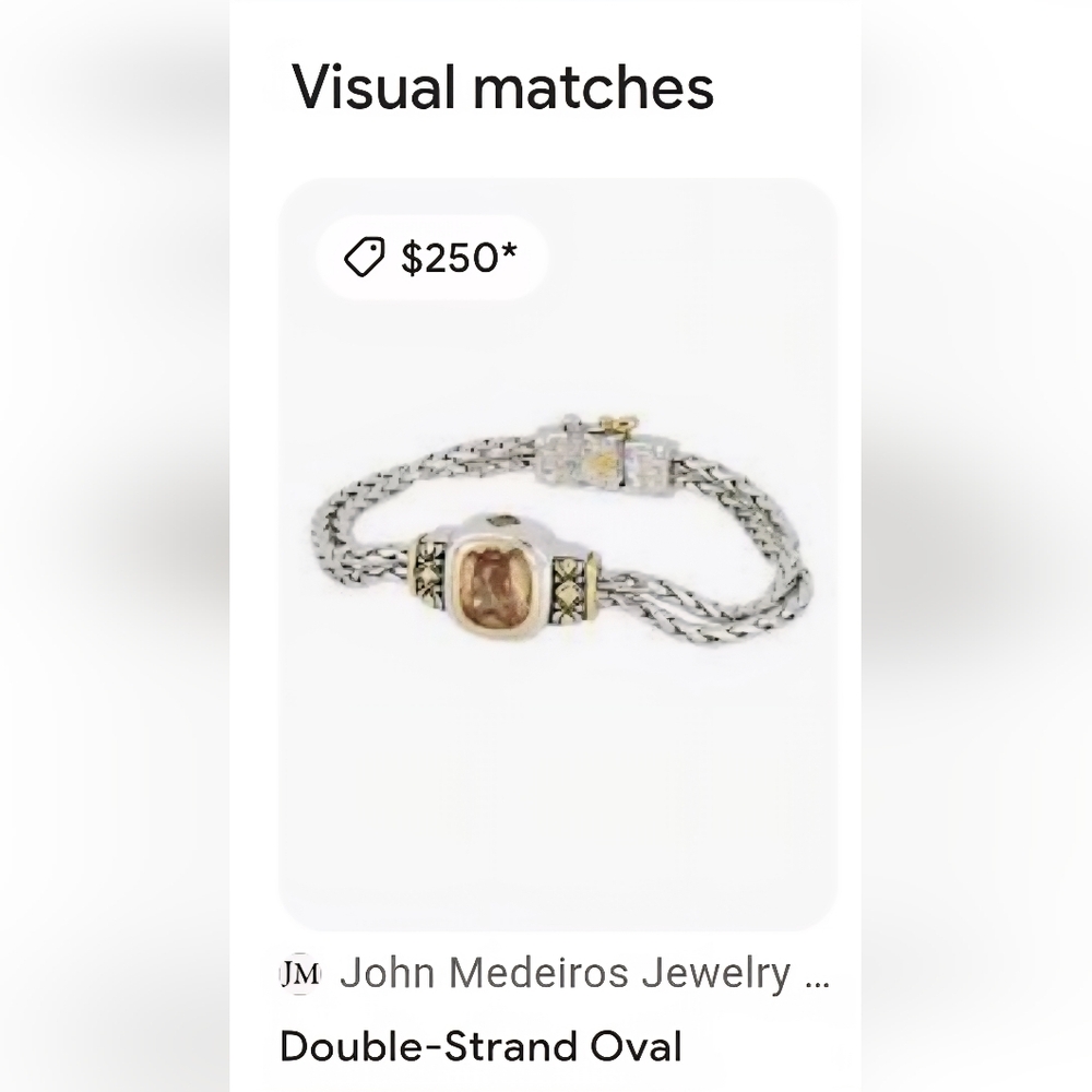 John Medeiros Sophisticated Silver and Gold Women's Bracelet - Picture 10 of 11